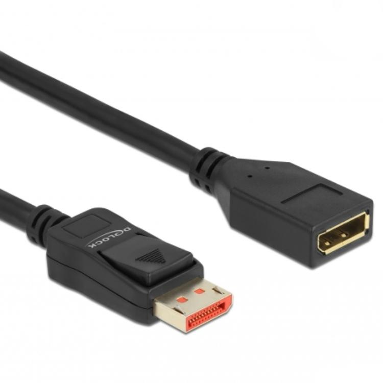 Delock DisplayPort-forlængerkabel 8K 60 Hz 1 m - Delock
