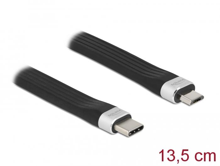 Delock USB 2.0 FPC fladkabel USB Type-C™ til USB type Micro-B 13,5 cm - Delock