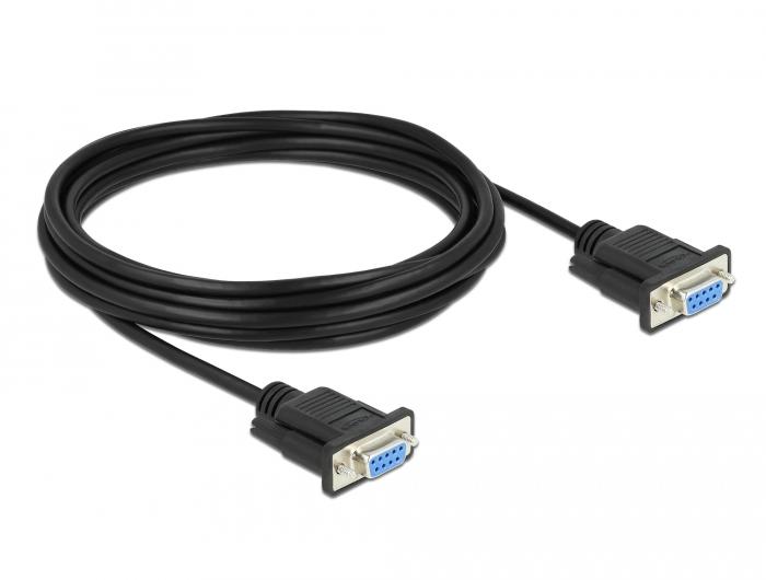 Delock seriell kabel RS-232 D-Sub 9 stik til stik nullmodem med smal - Delock