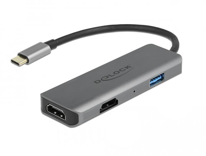 Delock USB Type-C™ til Dual HDMI-adapter med 4K 60 Hz og USB-port - Delock
