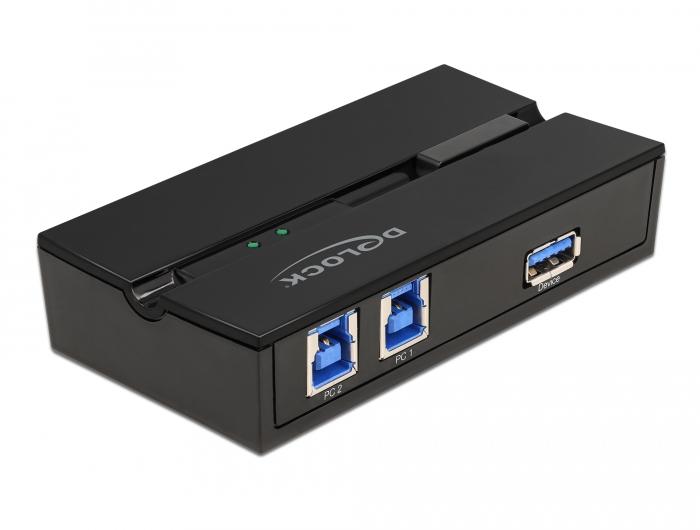 Delock USB 3.0 Kontaktskifter til 2 pc'er på 1 enhed - Delock
