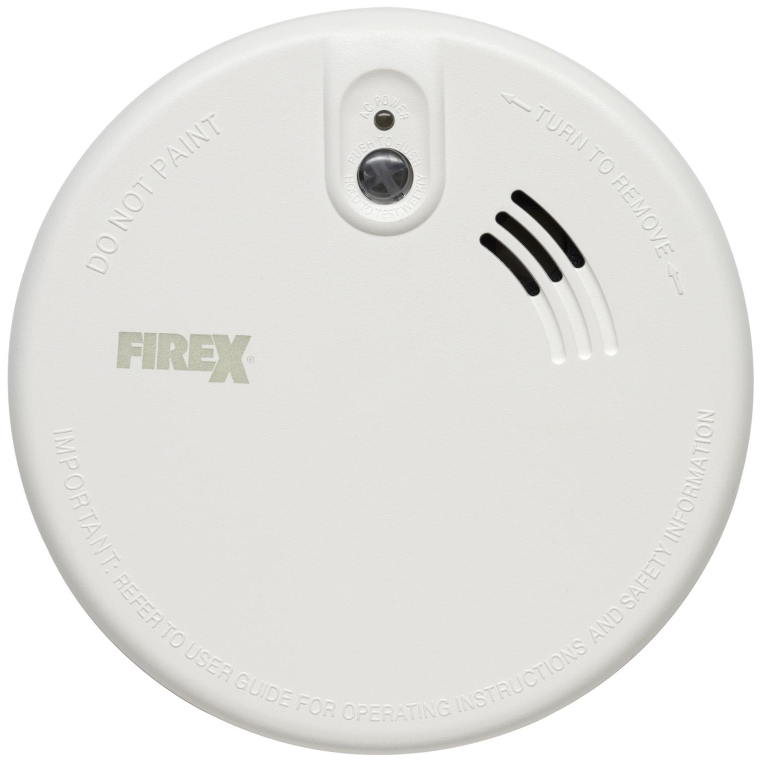 Firex røgalarm 230V strømforsyning kablet sammenkædelig optisk 85 dB EN 14604