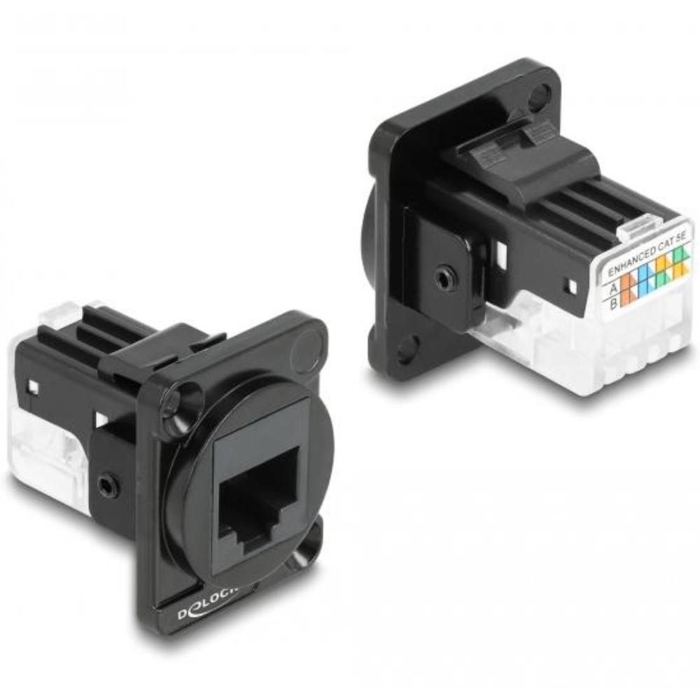 Delock D-type modul RJ45 Kat.6A stik til LSA stik