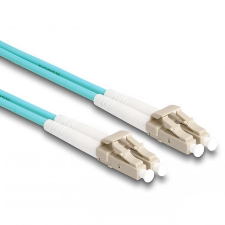 Delock Glasfiberkabel med metalbeklædning LC Duplex til LC Duplex Multimode OM3 - Delock