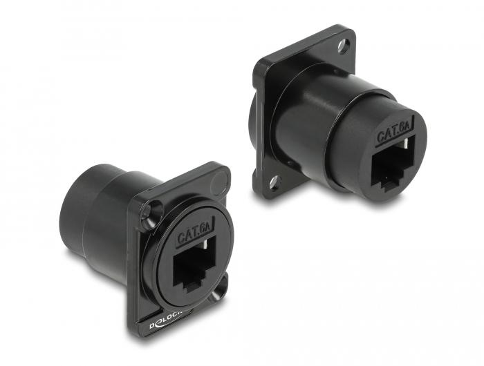 Delock D-type modul RJ45 Kat.6A stik til stik - Delock