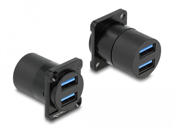 Delock D-type modul USB 3.2 Gen 1 type-A 2 x hun til 2 x hun
