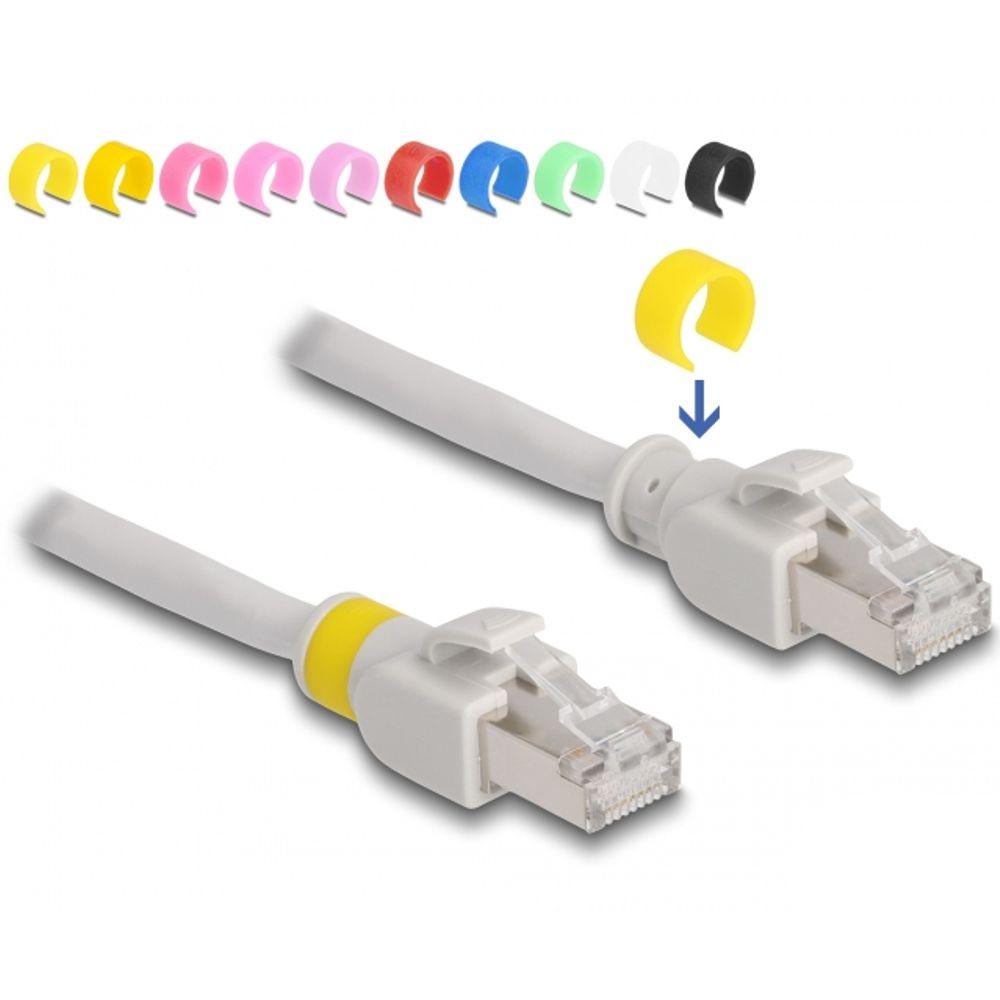 S/FTP netwerkkabel Cat 6a - Farvede klips