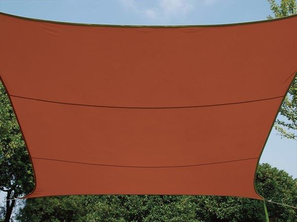 SOLSEGEL - REKTANGEL - 2 x 3 m - FARVE: TERRAKOTTA - Perel
