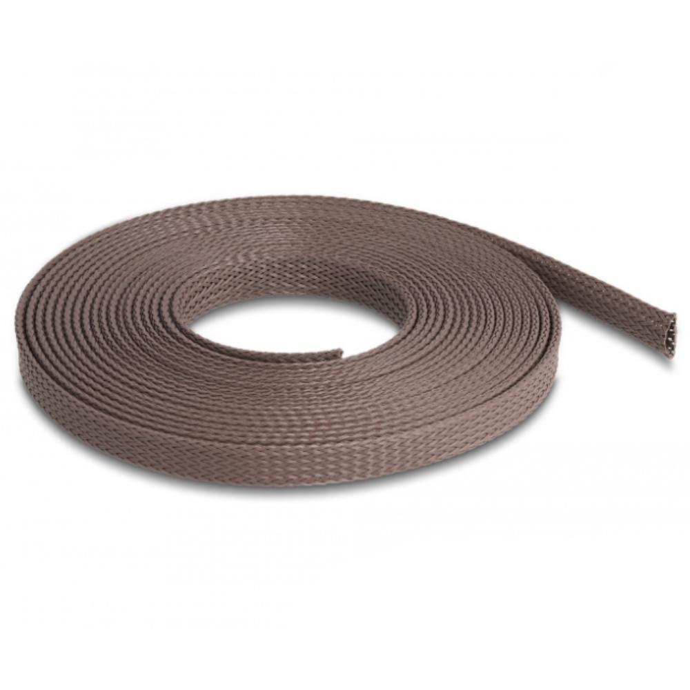 Delock fletslange, 5 m, 12 mm, knaagdyrsbeskyttelse, brun. - Delock