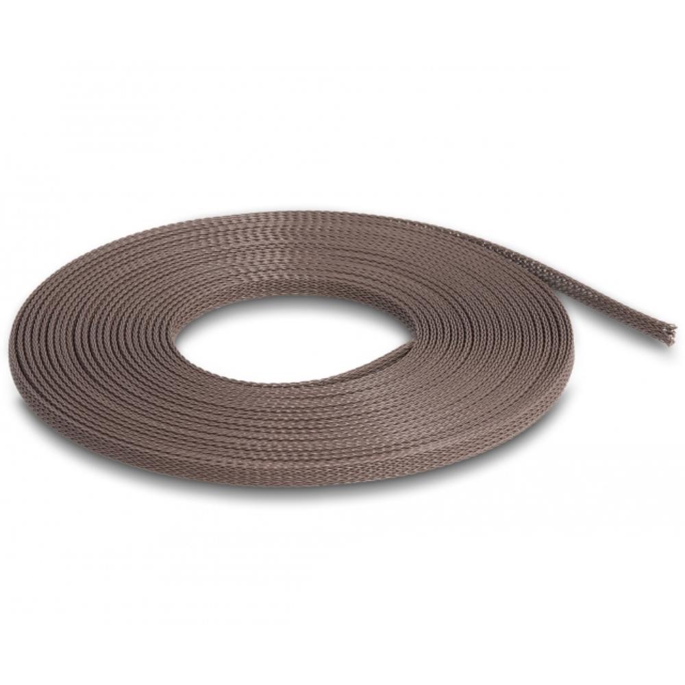 Delock flettet slange, knagdyrsbestandig, 5 m, 3 mm, brun. - Delock