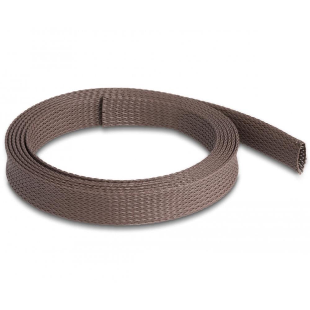 Delock Geflochten slang 2 m x 19 mm, knaagdierbestendig, brun. - Delock