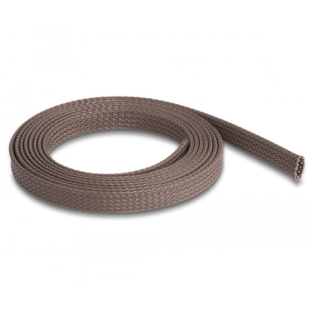 Delock flettet slange, gnagbeskyttet, 2 m x 12 mm, brun - Delock