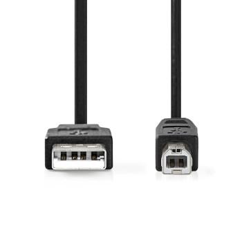 USB-kabel USB 3.2 Gen 1 USB-A han USB-B han 5 Gbps Forniklet - Nedis