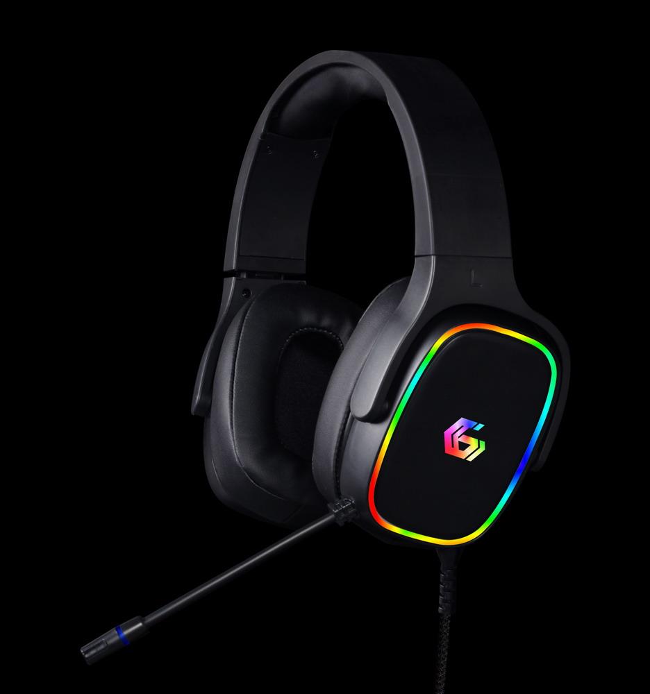 USB 7.1 Surround Gaming Headset med RGB-lyseffekt - GMB Gaming