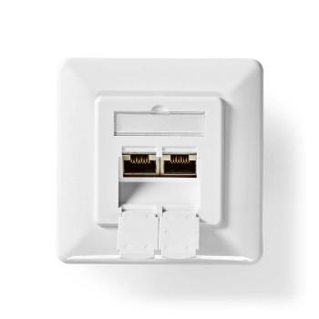Netværksvægboks Indbygget 2 port(e) CAT6a Lige Hun Guld