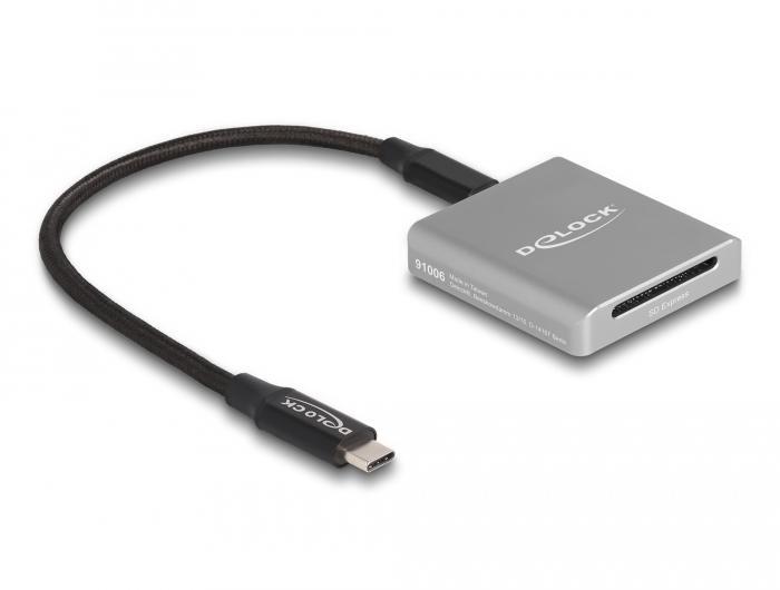 Delock USB Type-C™-kortlæser til SD Express (SD 7.1)-hukommelseskort - Delock