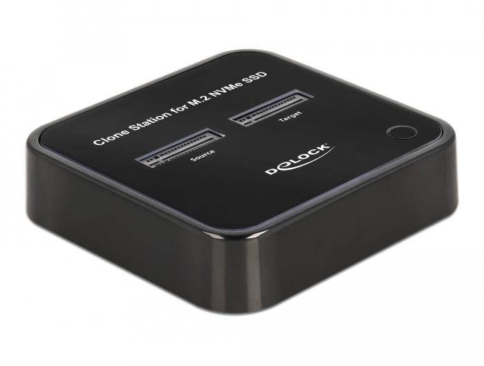 Delock M.2 Dockingstation til 2 x M.2 NVMe PCIe SSD med klonfunktion - Delock