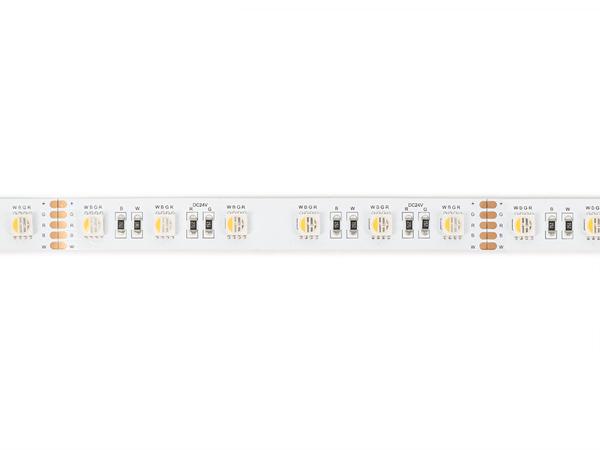 FLEKSIBEL LED-STRIP - 1 CHIP RGB OG WHITE 2700K - 60 LEDs/m - 5 m - 24 V - EtiamPro