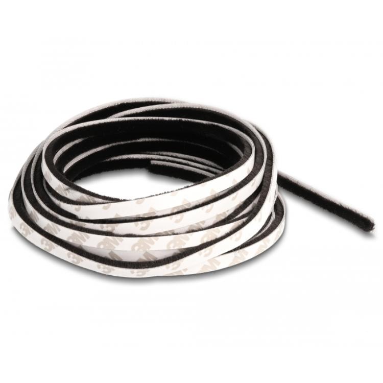 Delock Borstelstrip 5 mm - 5 m sort - Delock