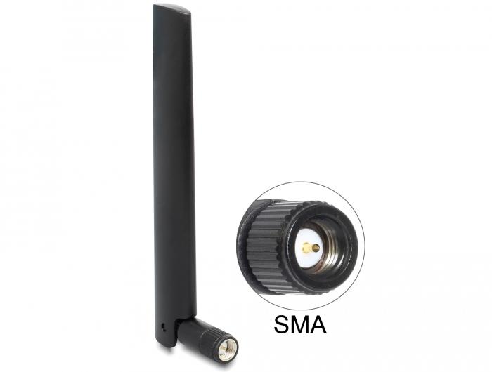 Delock NB-IoT 900 MHz Antenne SMA Stik 3 dBi retningsuafhængig med vippearmatur - Delock