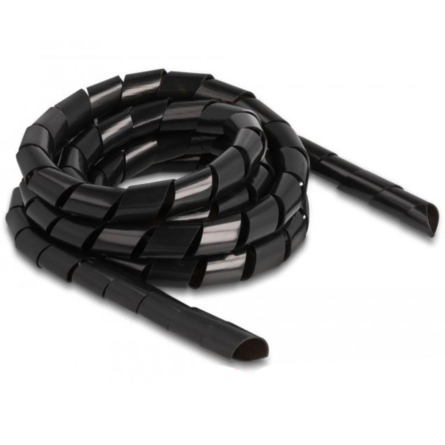 Delock fleksibel spiralslange 2 m x 16 mm sort - Delock
