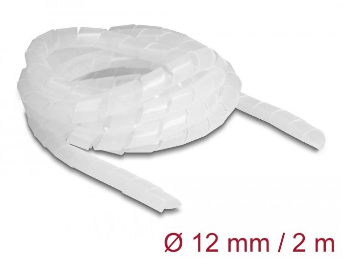 Delock Spiralschlauch fleksibel 2 m x 12 mm transparent - Delock