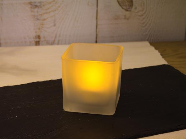 Ægte Kerselys LED - firkantet model - 7,5 cm - Batterier ikke inkluderet - Velleman