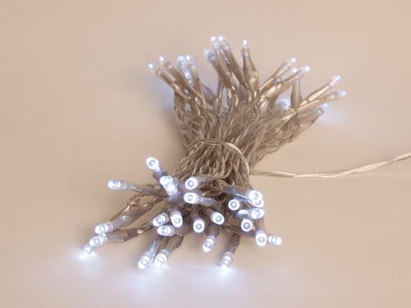 Showlight - 5 m - 40 hvide lamper - transparent kabel - dobbeltstik - Light Creations