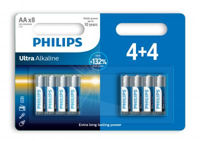 Philips Ultra Alkaline AA/LR6 Blister 4+4 - Philips