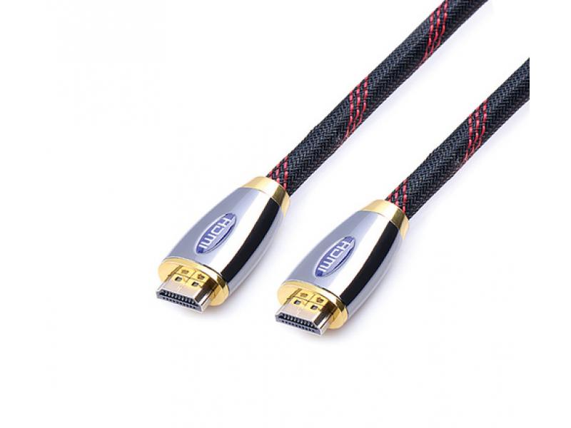 Reekin HDMI Kabel - 3,0 Meter - FULL HD Metal Grå/Guld (Hi-Speed m. Eth.) - Reekin