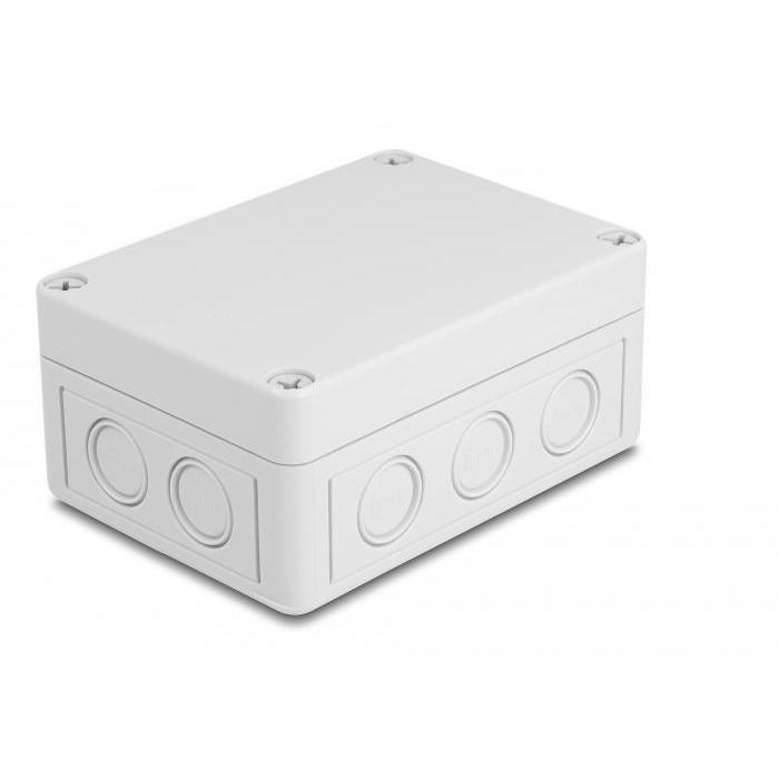 Delock indbygningskabinet med kabelgennemføringer 130 x 93 x 57 mm grå - Delock