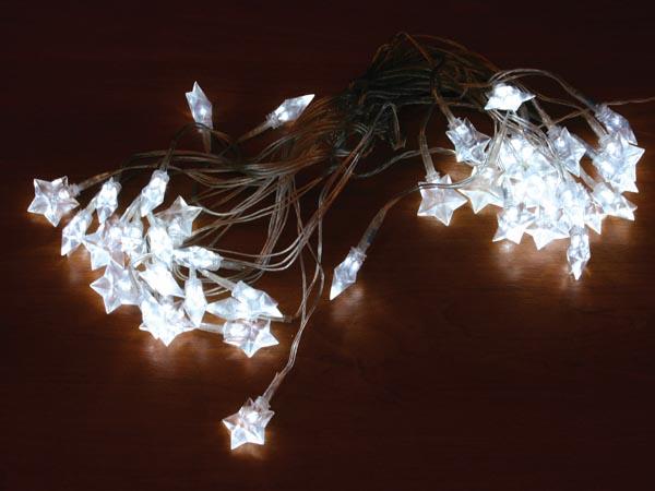 Novastarlight LED - 10 m - 40 hvide stjerner - transparent kabel - 24 V - Light creations