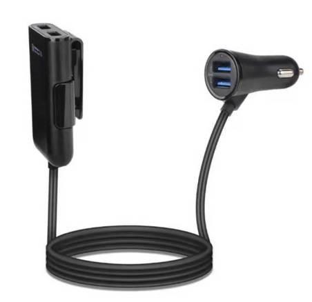 4-ports USB-billader (foran + bag) - Re-Load