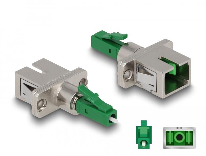 Delock LWL Hybridkobling LC Simplex Stik til SC Simplex Stikkontakt grøn - Delock