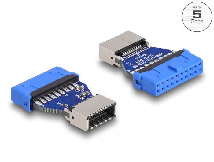 Delock USB 3.2 Gen 1 Adapter Stiftkontakt til intern Key A-stik