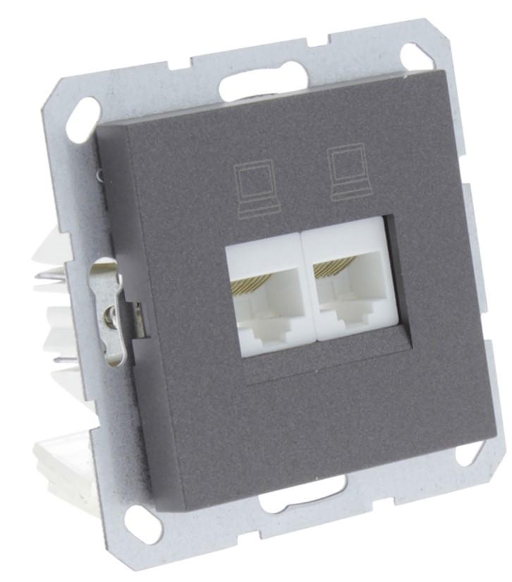 Stikkontakt - 2x8-polet - Q-Link