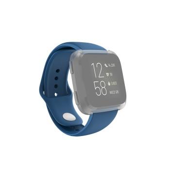 Armbånd til Fitbit Versa 2/Versa (Lite), silikone armbånd, blå - Hama
