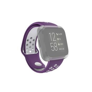 Sportarmbånd til Fitbit Versa 2/Versa (Lite), åndbart armbånd, lilla. - Hama