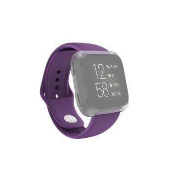 Armbånd til Fitbit Versa 2/Versa (Lite), silikonearmbånd, lilla - Hama