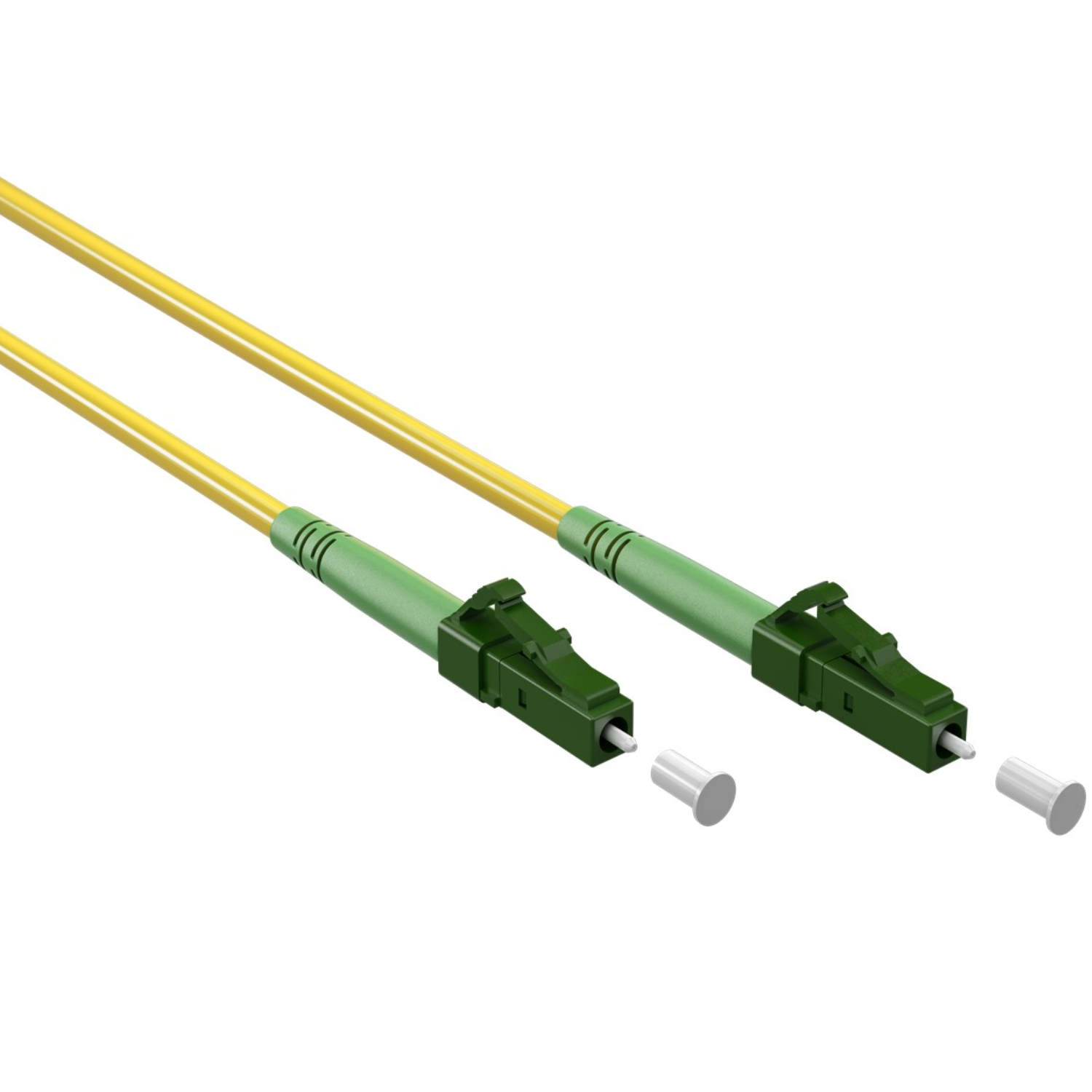 Fiberoptisk kabel (FTTH), Singlemode (OS2) Gul, (Simplex), 0,5 m