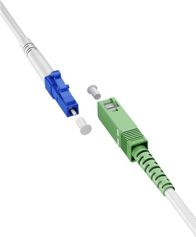Fiberoptisk kabel - SC-APC - LC-UPC - Goobay