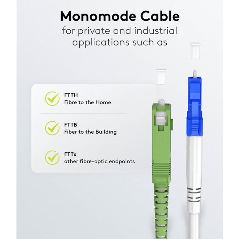 Fiberoptisk kabel - SC-APC - LC-UPC - Goobay