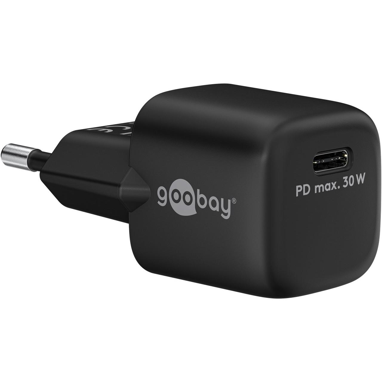 Mini USB C-oplader - 30 watt - hurtig opladning