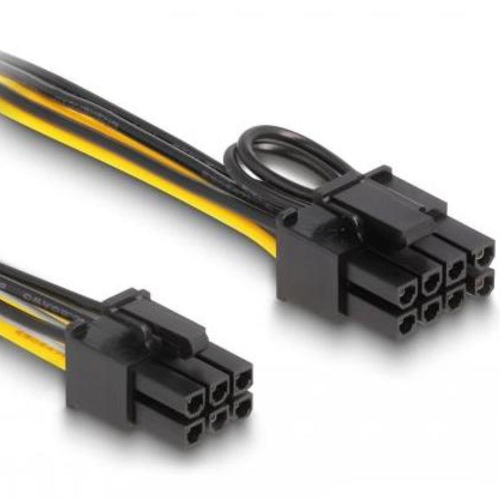 PCI Express strømkabel 6-pins til 6+2-pins for PCIe-kort