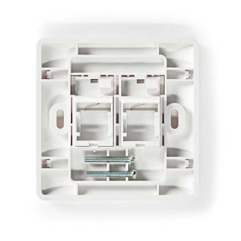 Netværks Keystone-frontplade Frontplade RJ45 2 port(er) ABS Hvid - Nedis