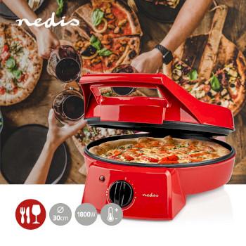 Pizzaovn og Grill 30 cm Justerbar temperatur 1800 W - Nedis