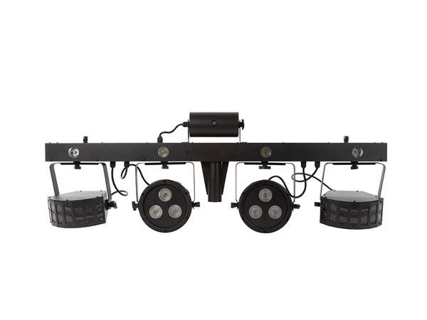 KOMPAKT DJ-LYS-SÆT MED LASER - 2 LED-PAR + 2 DERBY - HQ-Power