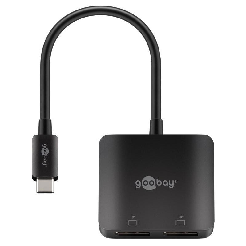USB C til 2x Displayport-adapter