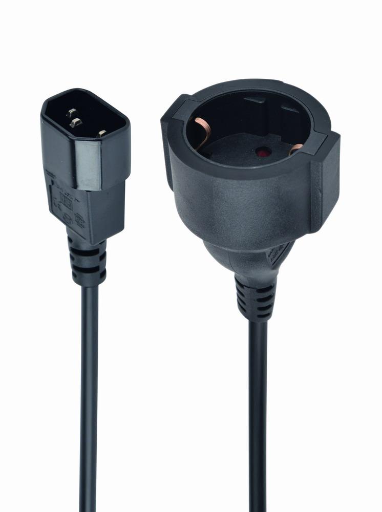 Jordede stikdåseadapter (Schuko/C14), 0.15 meter