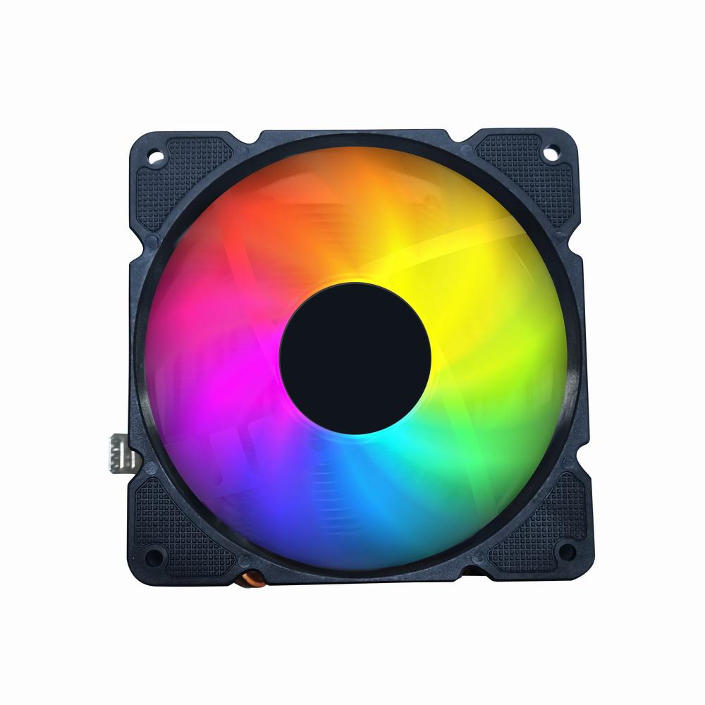CPU-køleventilator med Multicolor-belysning, 12 cm, 100 W, 4-pin - Gembird